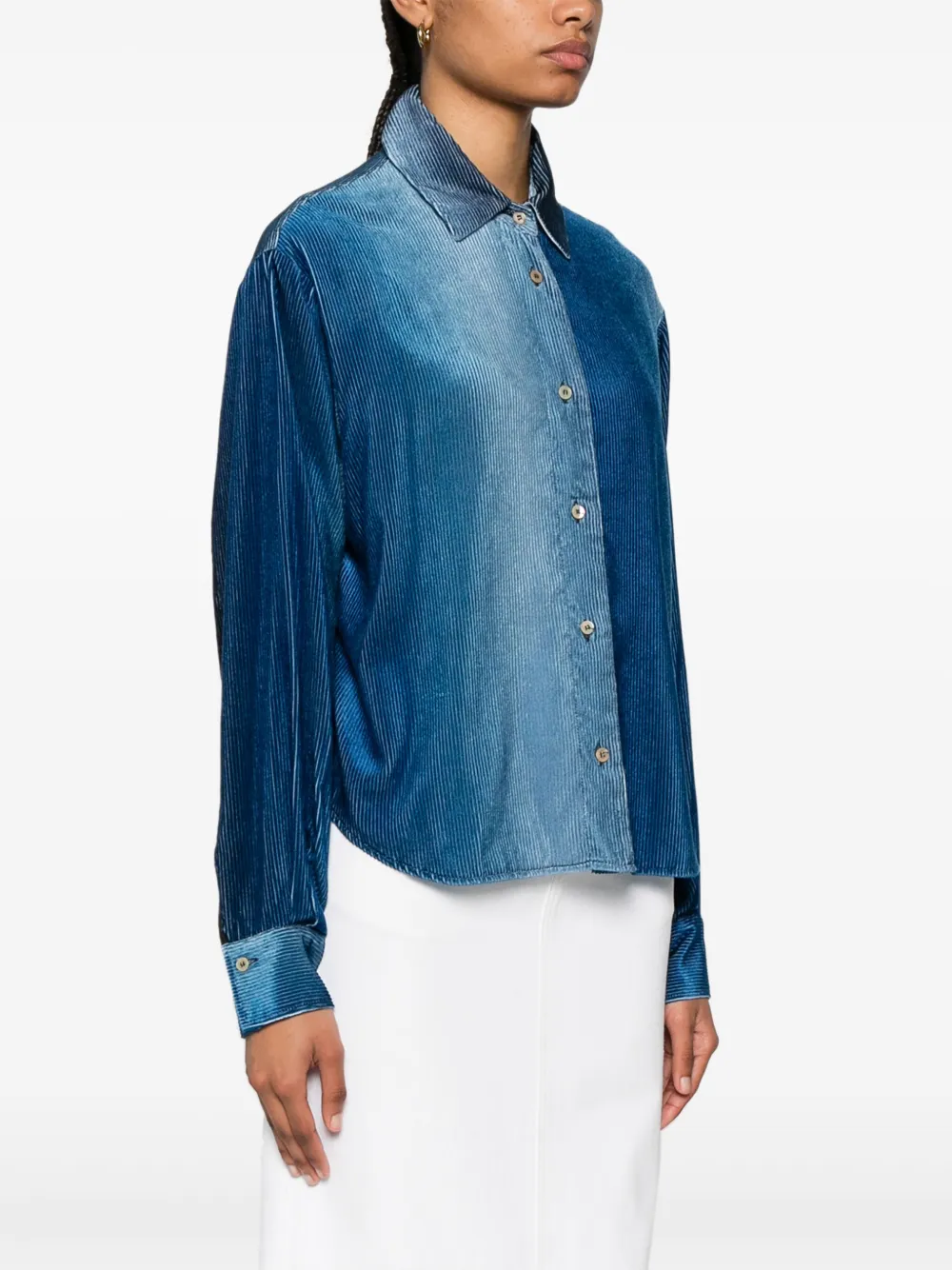 FORTE FORTE GRADIENT CORDUROY SHIRT 