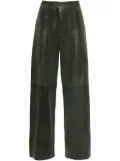 Forte Forte suede straight trousers - Green
