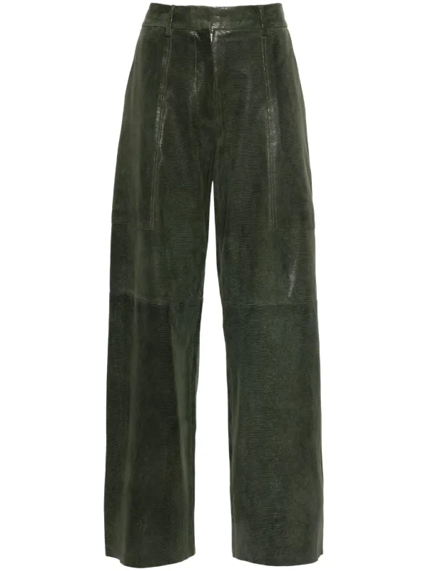 パンツ FORTE FORTE Women Straight Pants 13628MYPANTS 6037 GREEN 23719797_53829995_600.jpg