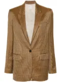 Forte Forte single-breasted checked blazer - Brown