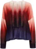 Forte Forte gradient-effect pleat-detail blouse - Red