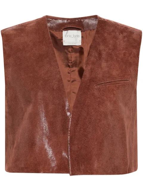 Forte Forte snakeskin-effect leather gilet 
