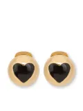 Moschino heart-print stud earrings - Gold
