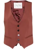 Forte Forte satin-panelled waistcoat - Brown