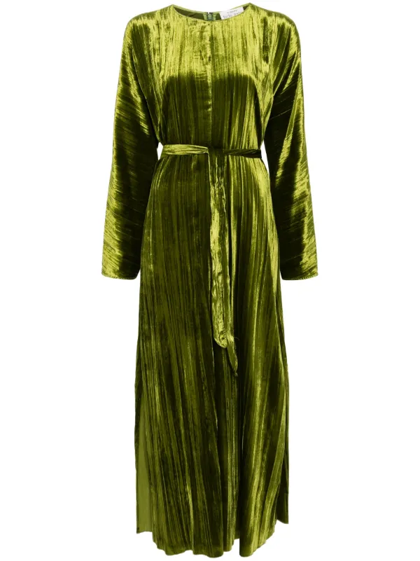 slim fit dress slacks Velvet Long Sleeve Corset Mini Dress in Emerald Green - 4