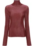 Forte Forte lurex roll-neck T-shirt - Pink