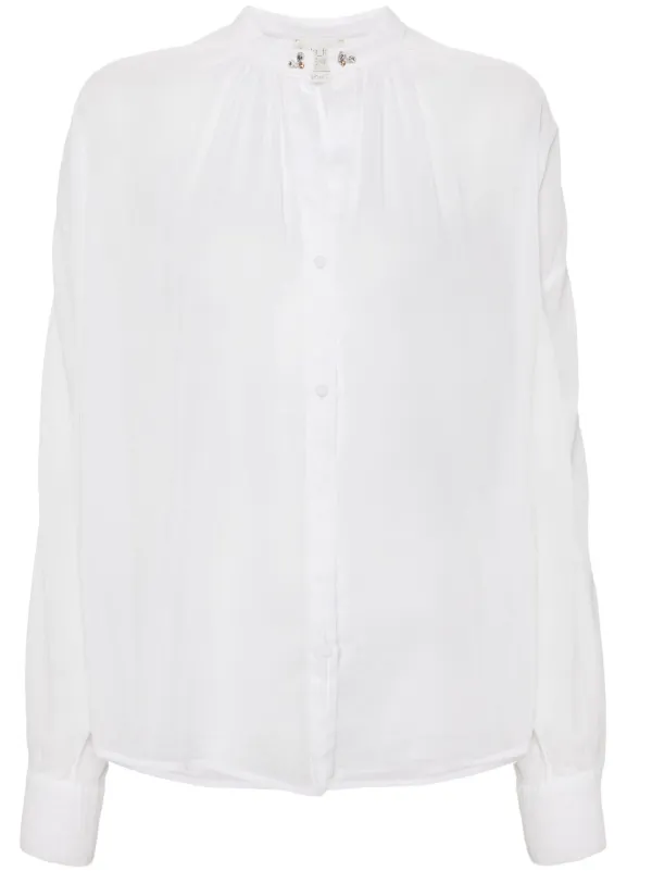 Forte Forte crystal-embellished semi-sheer Shirt | White | FARFETCH