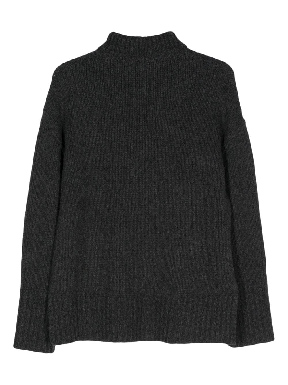 Shop Forte Forte Wool High-neck Jumper In Grau