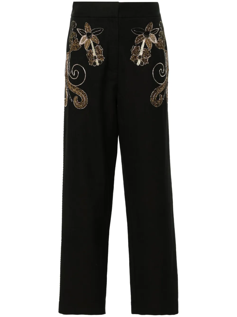 FORTE FORTE BEADED TAPERED TROUSERS