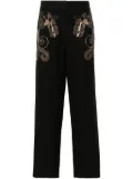 Forte Forte beaded tapered trousers - Black