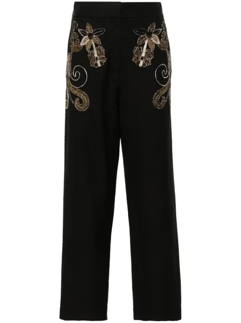 Forte Forte pantalones tapered con mostacillas
