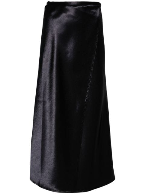 Forte Forte wrap satin midi skirt