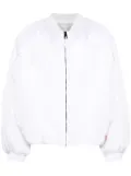 Forte Forte logo-patch padded bomber jacket - White