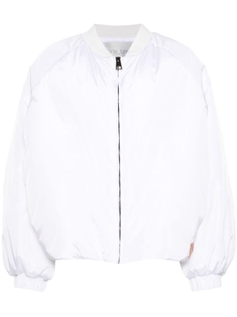 Forte Forte logo-patch padded bomber jacket