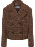 Alberta Ferretti double-breasted tweed jacket - Brown