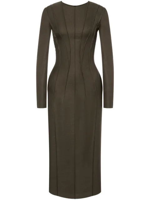 Alberta Ferretti seam-detailed pencil dress