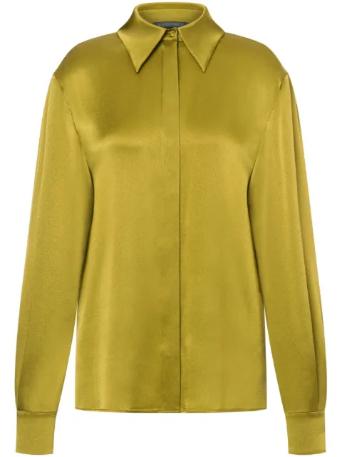 Alberta Ferretti long-sleeve satin shirt