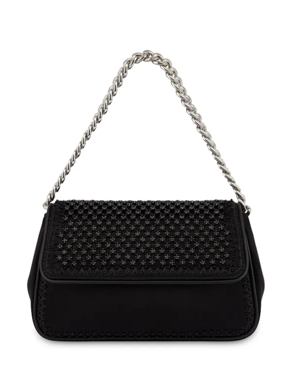Alberta Ferretti ラインストーン ショルダーバッグ | ブラック 