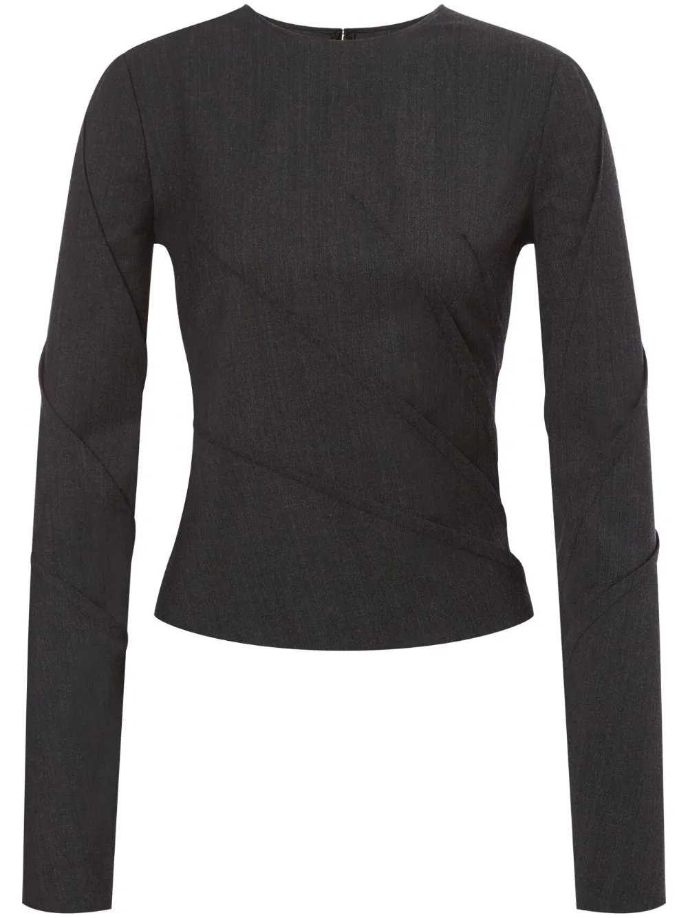 Alberta Ferretti long-sleeves gathered top | Grey | Image 1