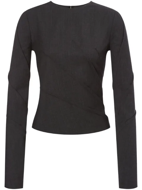 Alberta Ferretti long-sleeves gathered top