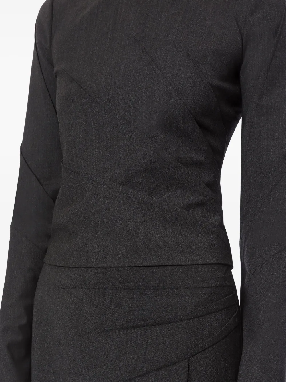 Alberta Ferretti Gesmockte top Grijs