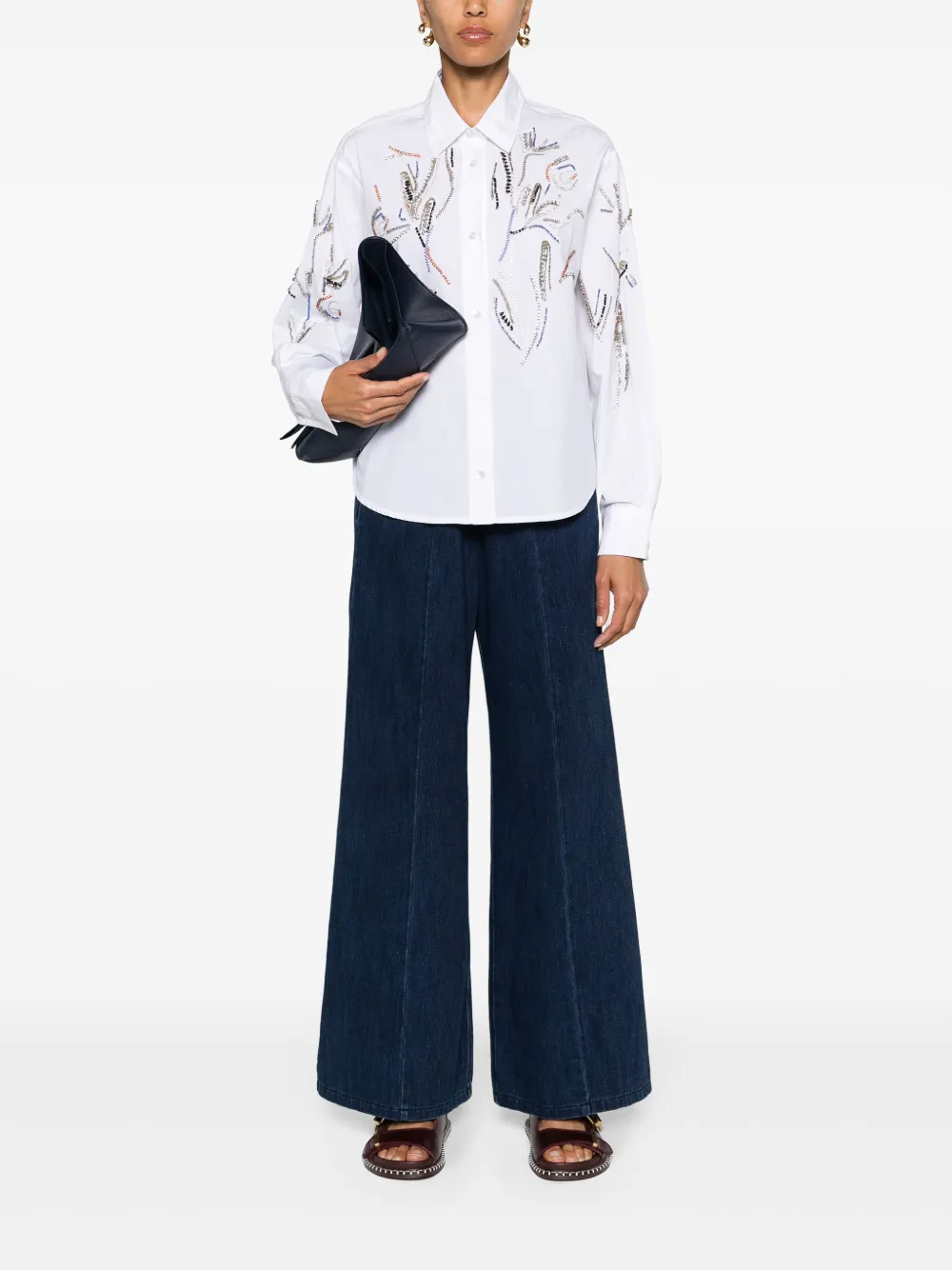 Forte Forte Blouse met stras - Wit