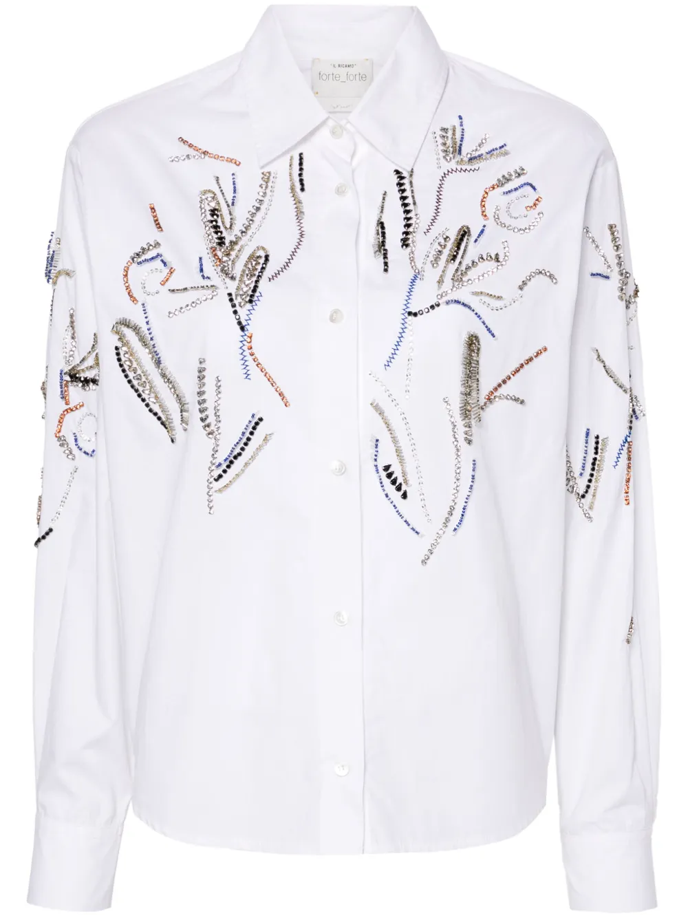 Forte Blouse met stras Wit