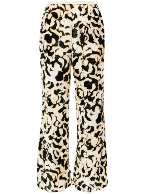 Pantalon en velours à imprimé abstrait - Forte Forte - Modalova