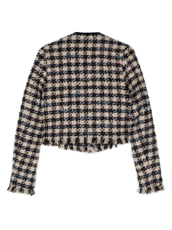 【INCHANT ME】Rough Crop Tweed Jacket Tweed crop jacket with sequins | Genny