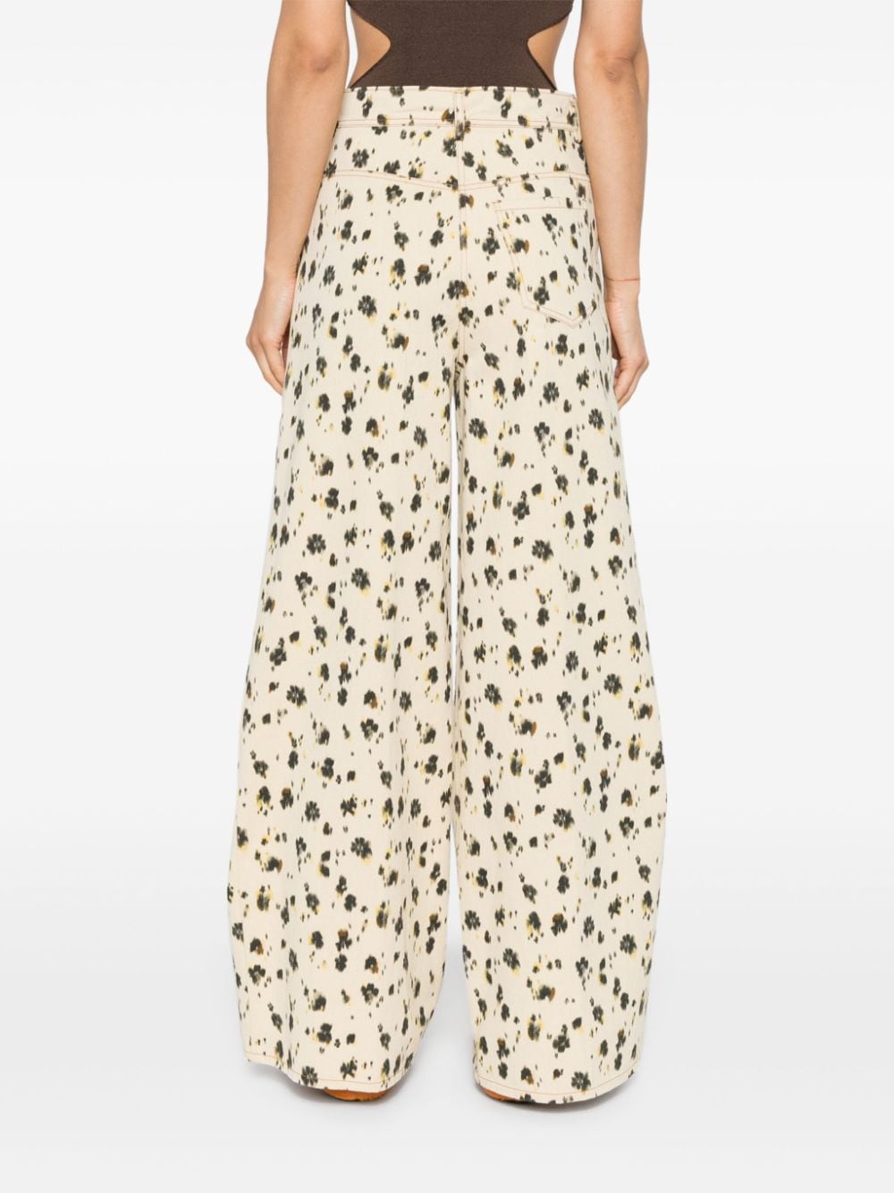 Shop Forte Forte Leopard-print Palazzo Pants In Neutrals