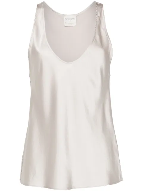 Forte Forte top satinado con diseño ligero