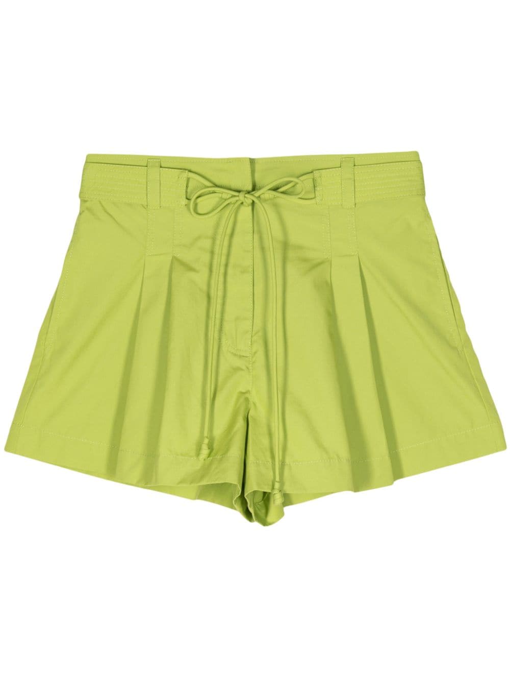 Ulla Johnson Drawstring Cotton Shorts In Green