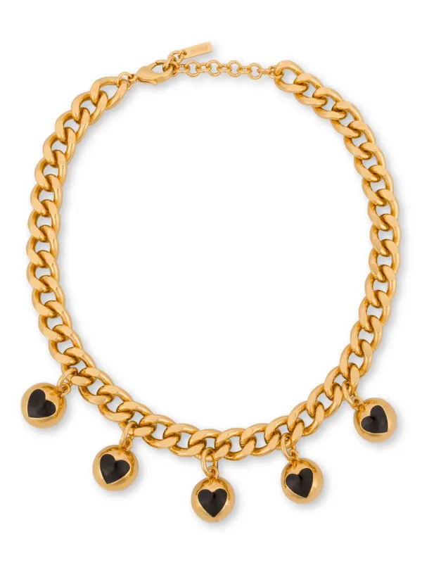 Moschino ハートチャーム ネックレス | ゴールドトーン | FARFETCH JP 