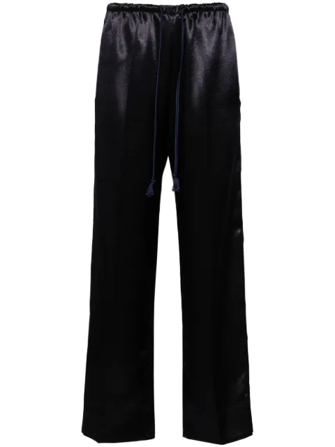 Forte Forte elasticated-waistband satin trousers 