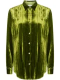 Forte Forte plissé-effect velvet shirt - Green
