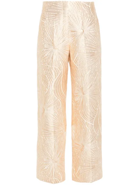 Forte Forte patterned straight-leg trousers