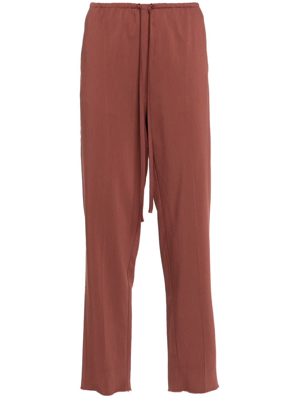 Forte Forte pressed-crease tapered-leg trousers - Brown