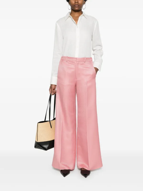 パンツ forte forte 13562_MY PANTS Trousers Forte Forte Twill wide-leg Trousers | Pink | FARFETCH