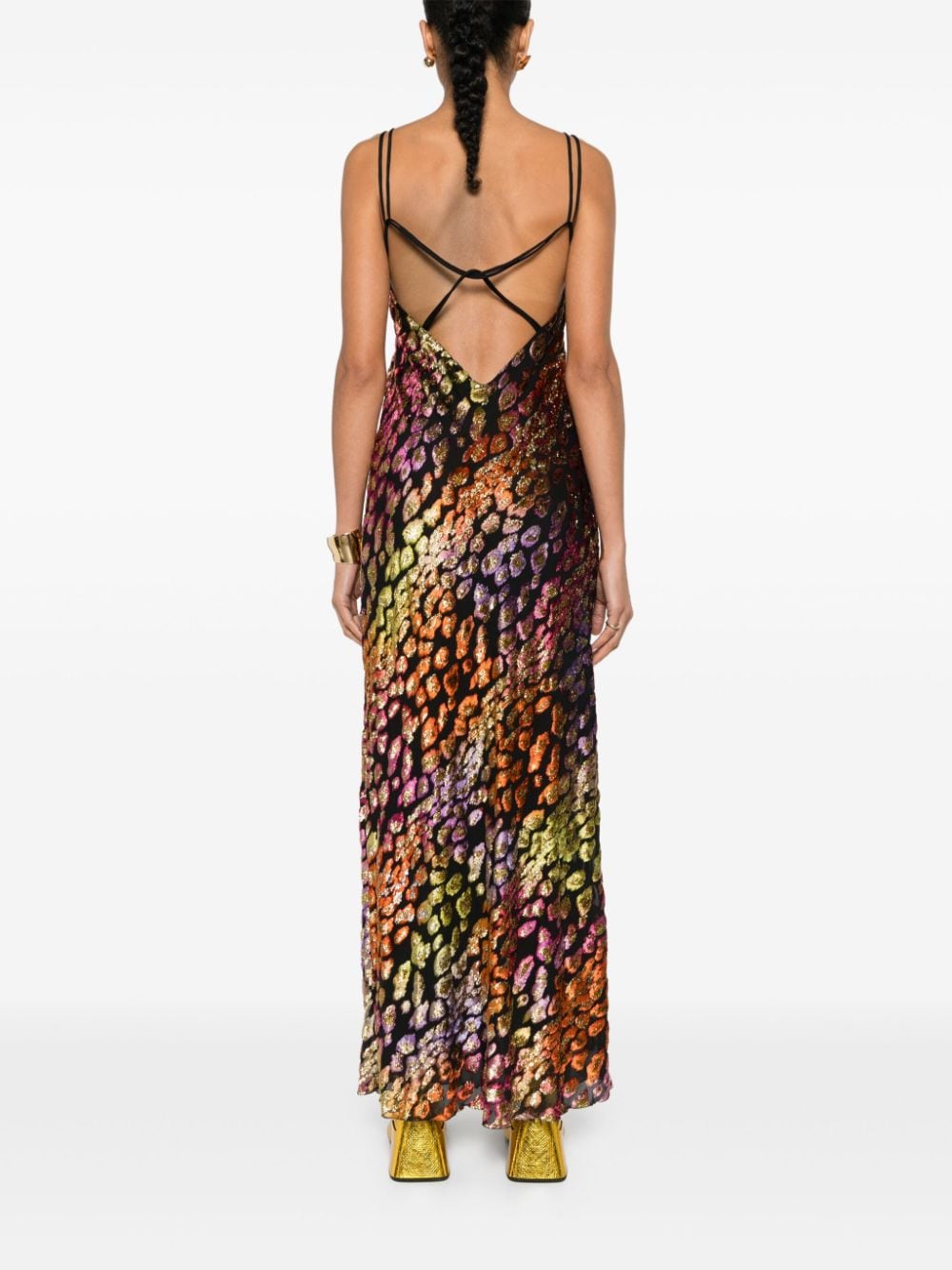 Shop Forte Forte Leopard Maxi Dress In Black