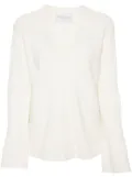 Forte Forte crepe long-sleeve blouse - Neutrals