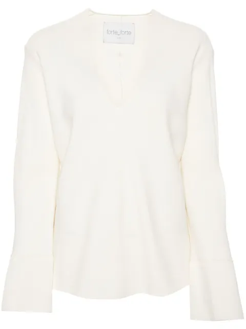 Forte Forte crepe long-sleeve blouse