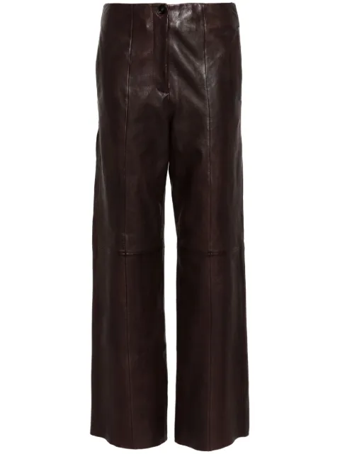 Forte Forte leather straight-leg trousers 