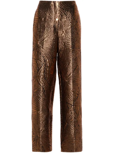 Forte Forte metallic matelassé straight trousers 