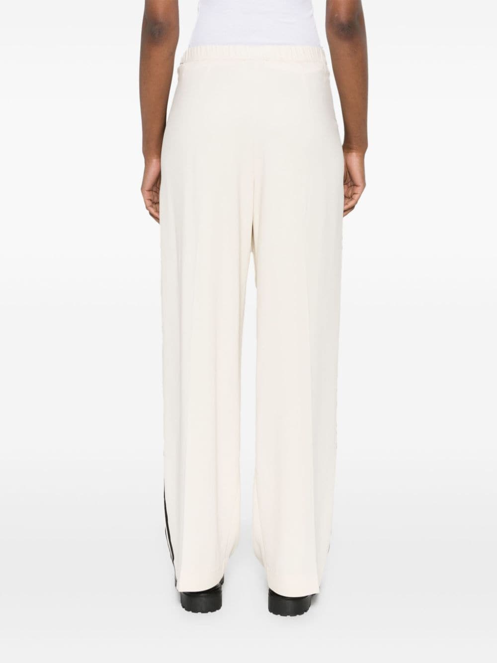 Shop Forte Forte Darted Wide-leg Trousers In Neutrals