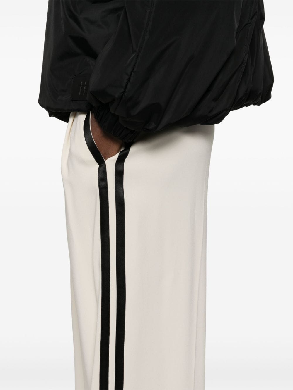 Shop Forte Forte Darted Wide-leg Trousers In Neutrals