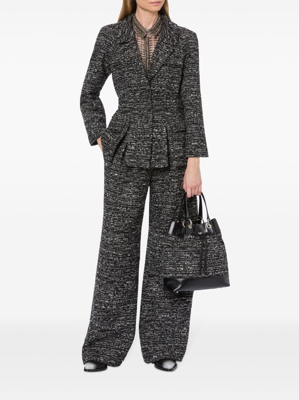 Alberta Ferretti Tweed jack - Zwart