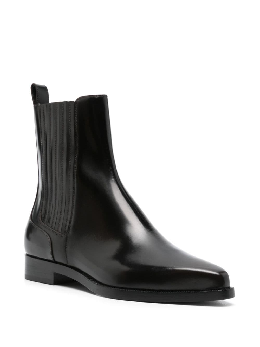 Shop Alberta Ferretti Brushed Leather Boots In Braun