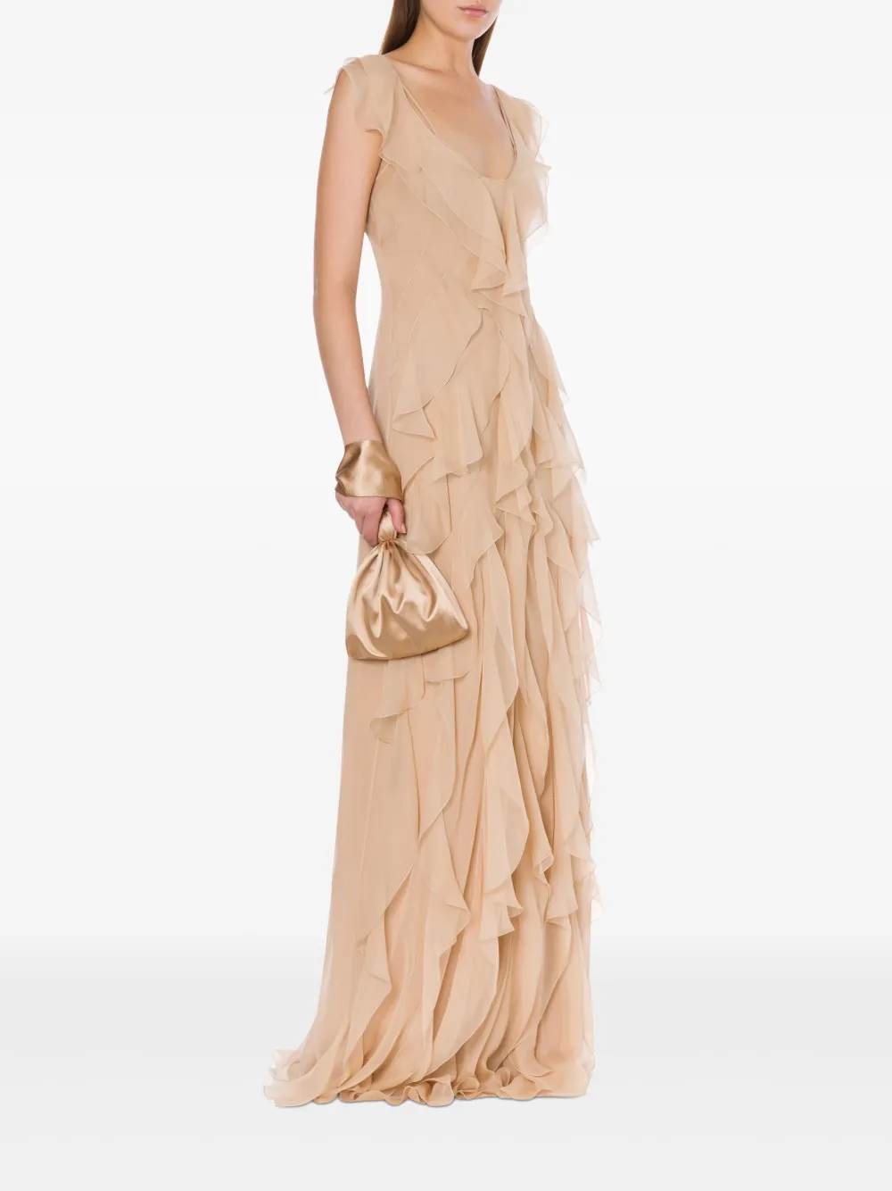 Alberta Ferretti satin mini clutch bag | Image 2