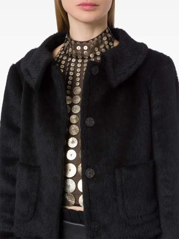 Alberta Ferretti スプレッドカラー ジャケット | ブラック | FARFETCH JP