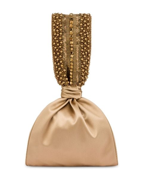 Alberta Ferretti beaded satin clutch bag